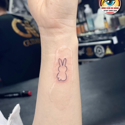 tattoo chú thỏ cute 